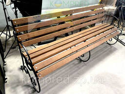 Скамья парковая кованая Эконом 2000мм тр15х15 Kompred OLkc-005/1