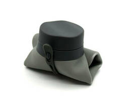 Складная бутылка для воды и напитков Silicone Bottle 600 мл Серая (500014)