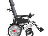 Складная электрическая коляска для инвалидов с подголовником Mirid D-812