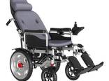 Складная электрическая коляска для инвалидов с подголовником Mirid D-812