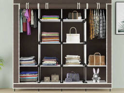 Складной тканевый шкаф для одежды 170*45*170см Storage Rack, тканевый шкаф для вещей. ..