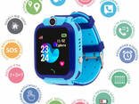 Смарт-часы KID Watch Детские Умные часы GPS+WiFi с влагозащитой IP67 Синие с голубым - фото 3