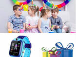 Смарт-часы KID Watch Детские Умные часы GPS+WiFi с влагозащитой IP67 Синие с голубым - фото 2