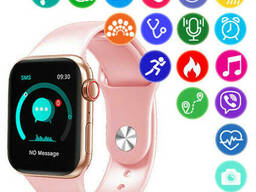 Смарт часы Smart Watch FK100 пудровые ( код: IBW732P )