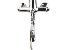 Смеситель s55 Ø40 для ванны излив прямой 350мм дивертор встроенный картриджный Aquatica. ..