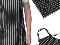 Фартух смугастий, чорно білий фартух
