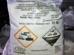 Сода каустическая чешуя в мешках по 25 кг. (Румыния)