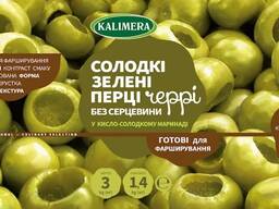 Солодкі зелені перці черрі без серцевини у кисло-солодкому маринаді