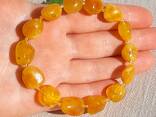 Сонячний янтарний браслет у вінтажному стилі, натуральний бурштин - фото 1