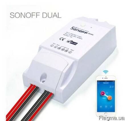 Sonoff Dual 2-х канальный 220V WiFi беспроводной выключатель