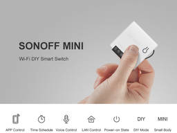 Sonoff Mini Wifi 10А 2200 Вт смарт модуль реле выключатель