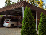 Современный навес для двух автомобилей - фото 1