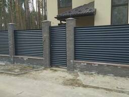 Забор Жалюзи купить тип Стандарт 60/100мм двухслойная ламель двухстороннее покрытие