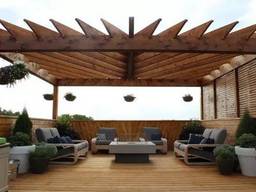 Современные деревянные перголы. Стоительство под заказ