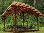 Современные перголы из дерева. Строительство под ключ Одесса - фото 3