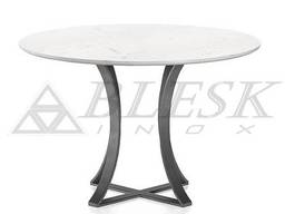 Стеклянный стол кухонный из  нержавеющей стали и стекла. . .