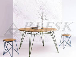 Стеклянный стол кухонный из  нержавеющей стали и стекла. . .