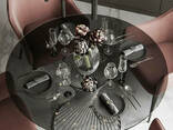 Стеклянный столик модерн из  нержавеющей стали и стекла. - фото 2
