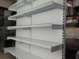 Стелаж торговий бу, стелаж 2м бу , металеві стелажі бу , односторонні пристінні стелажі - фото 3