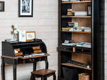 Стеллаж из массива дерева "Моне-2" в черном цвете - фото 2
