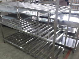 Стеллаж из нержавеющей стали усиленный нагрузка 1000 кг