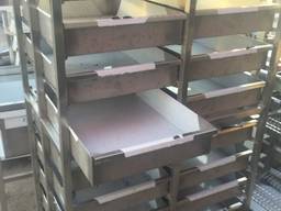 Стеллаж с глубокими емкостями из нержавеющей стали