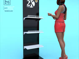 Стеллаж торговый с съемными полками