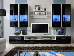 Стенка Frost(фрост) с небольшими ящиками для хранения книг