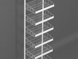 Стійка торгова Asten Metal на 6 полиць білий глянець