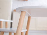 Детский столик и стульчик Tatoy из бука белые для детей 4-7 лет