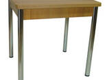 Стол обеденный раскладной Тавол Гранди 70 см х 80 см х 75 см ноги металл хром Орех