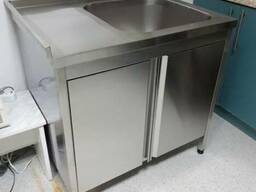 Стол с мойкой из нержавеющей стали: мебель из нержавейки
