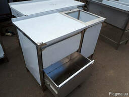 Стол-тумба с выдвижными ящиками из нержавеющей стали