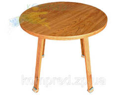 Столик круглый Минимал 1000х750мм МДФ (дубовый шпон ) Kompred OL917