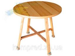 Столик круглый Тетра 1000х750мм МДФ (шпон ясеня) Kompred OL918