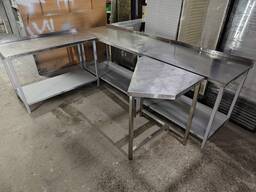 Столи із нержавійки бу, стіл нержавійка бу, виробничі столи нержавіючі бу, столи для кухні