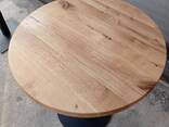 Столик для кафе, стіл круглий, круглий столик, стіл дубовий, стільниця - фото 1