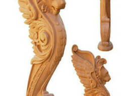 Стовп різбленний дубовий 170х390х1100 мм / Тип-10