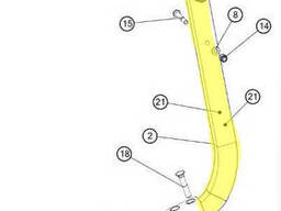 Стойка культиватора UNIA | 1660/10-202/0