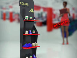Стойка торговая металлическая одежды и обуви Adidas