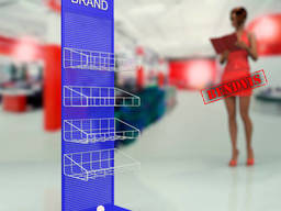 Стойка металлическая торговая для магазина