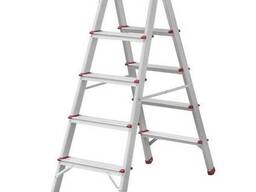 Стрім'янка алюмінієва, двостороння, 5 сходинок, висота 1094 мм Intertool LT-1105