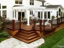 Строительство деревянной террасы с ограждениями( перилами)