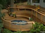 Терраса из термоясеня (термососны) вокруг бассейна - фото 3