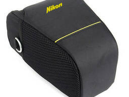 Сумка для фотоаппарата Nikon D, противоударный чехол Никон Черный с желтым ( код:. ..