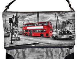 Сумка на плечо женская "Pretty Лондон, красный автобус"