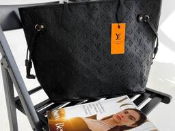 Луи виттон сумки женские шопперы Louis Vuitton Neverfull Black TR00005