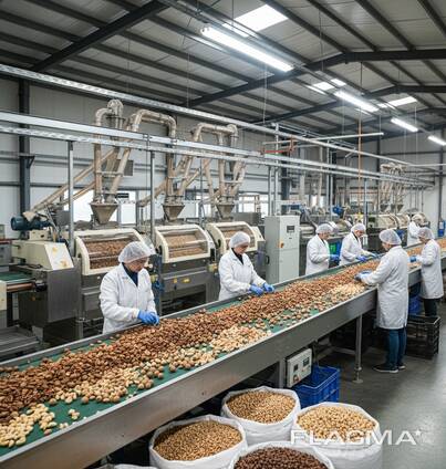 Послуги з Сушіння та калібрування Горіхів, насіння Соняшнику, Арахісу, Квасолі, Льону. ..