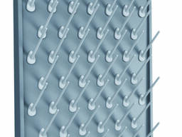 Сушка лабораторна настінна, поліпропілен, колір - сірий, 52 тримача, 550х122х700 мм