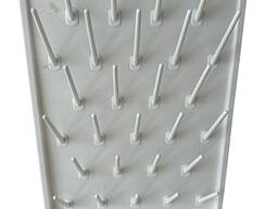 Сушка лабораторна настінна, поліпропілен, колір - білий, 27 тримачів, 400х108х550 мм